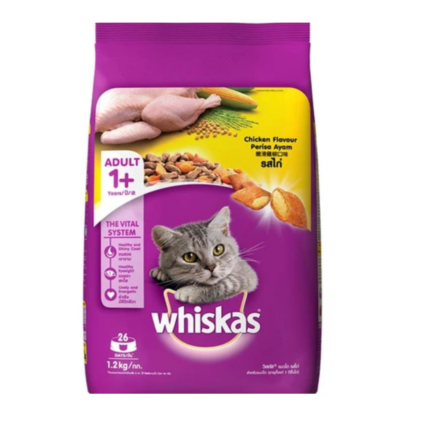 Whiskas dry cat food adult 1+ chicken